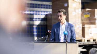 Ukraine-Hilfe aus Nordrhein-Westfalen: Ministerpräsident Wüst bei I.S.A.R. Germany in Hünxe